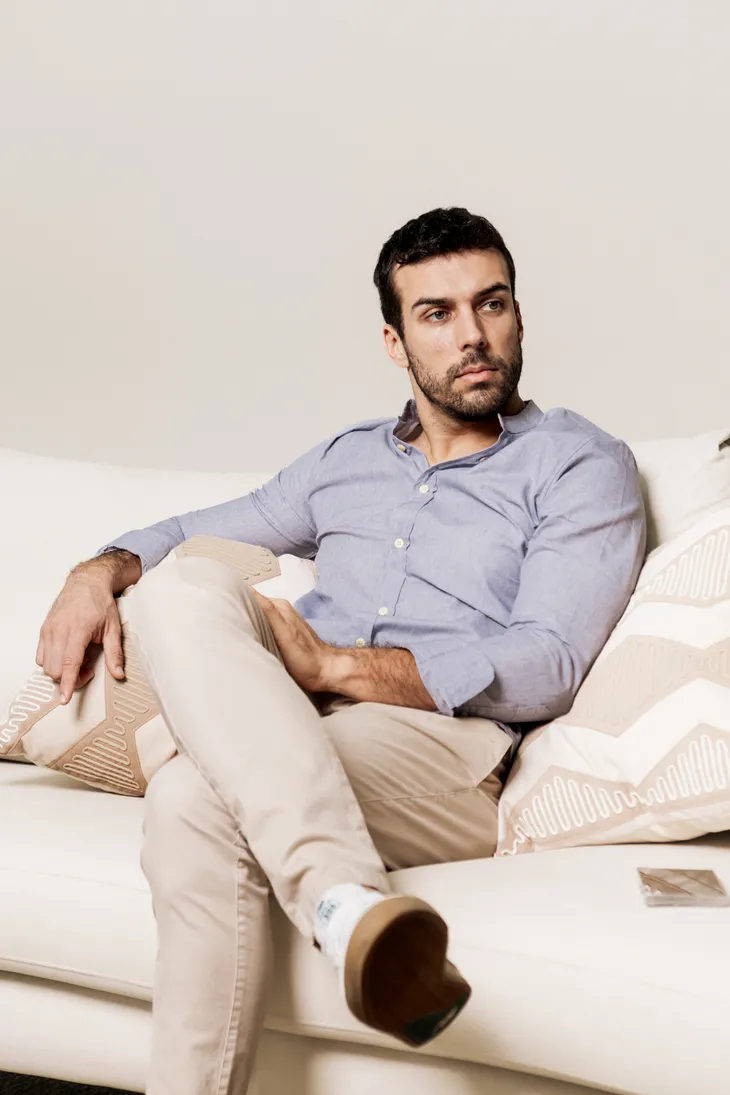 CAMISA LIBERATO BASICS MAO MANGAS LARGAS RAYAS AZULES
