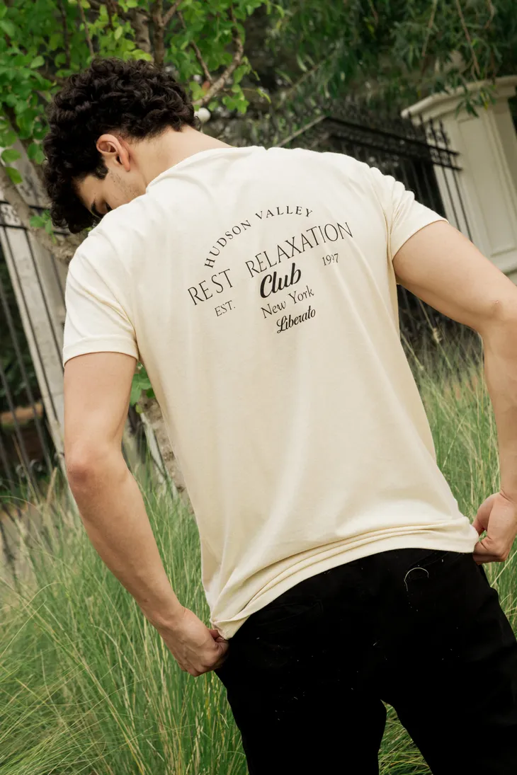 REMERA LIBERATO BASICS REGULAR FIT  BEIGE RELAXATION