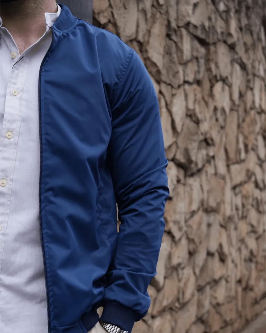 BOMBER JACKET LIBERATO BASICS AZUL MARINO