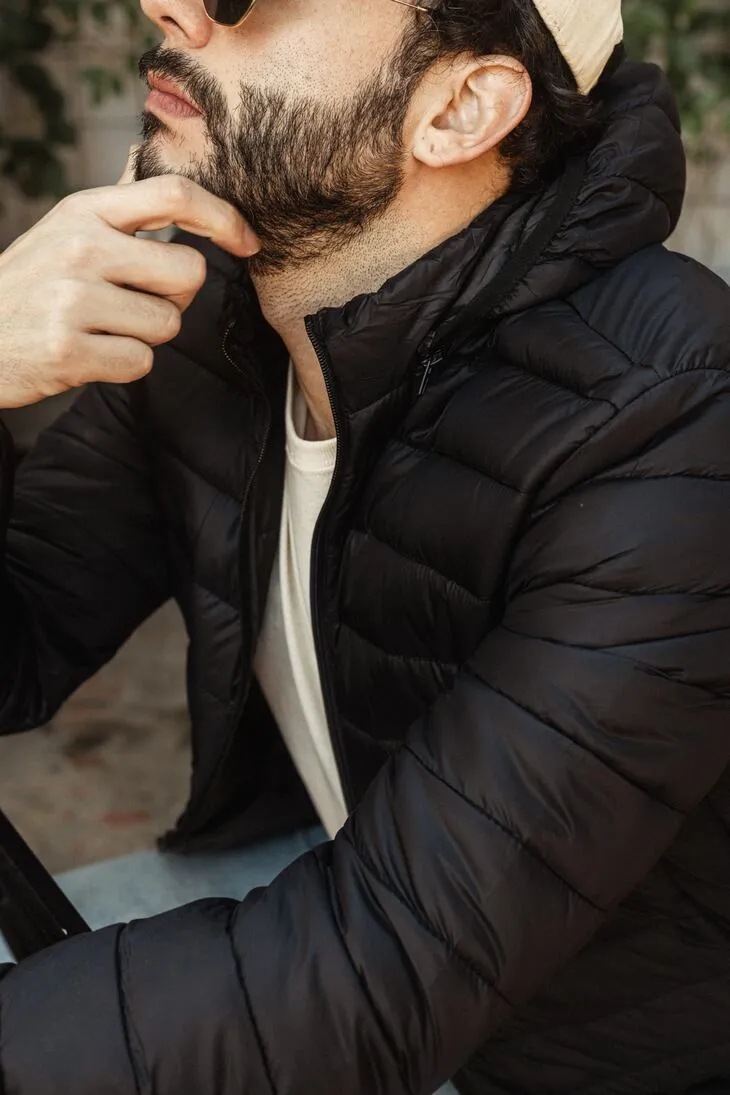 CAMPERA PUFFER LIBERATO BASICS NEGRA