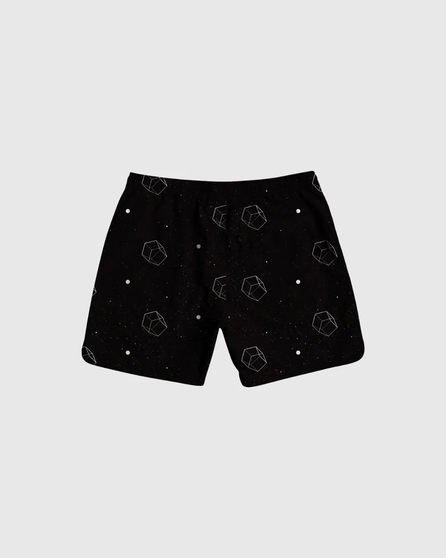 SHORT DE BAÑO LIBERATO NEGRO FIGURAS GEOMETRICAS