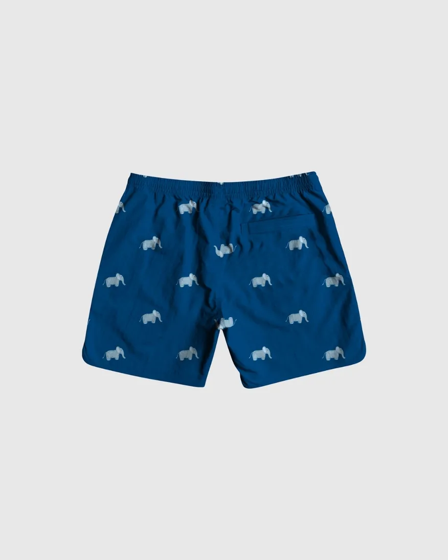 SHORT DE BAÑO AZUL ELEFANTES