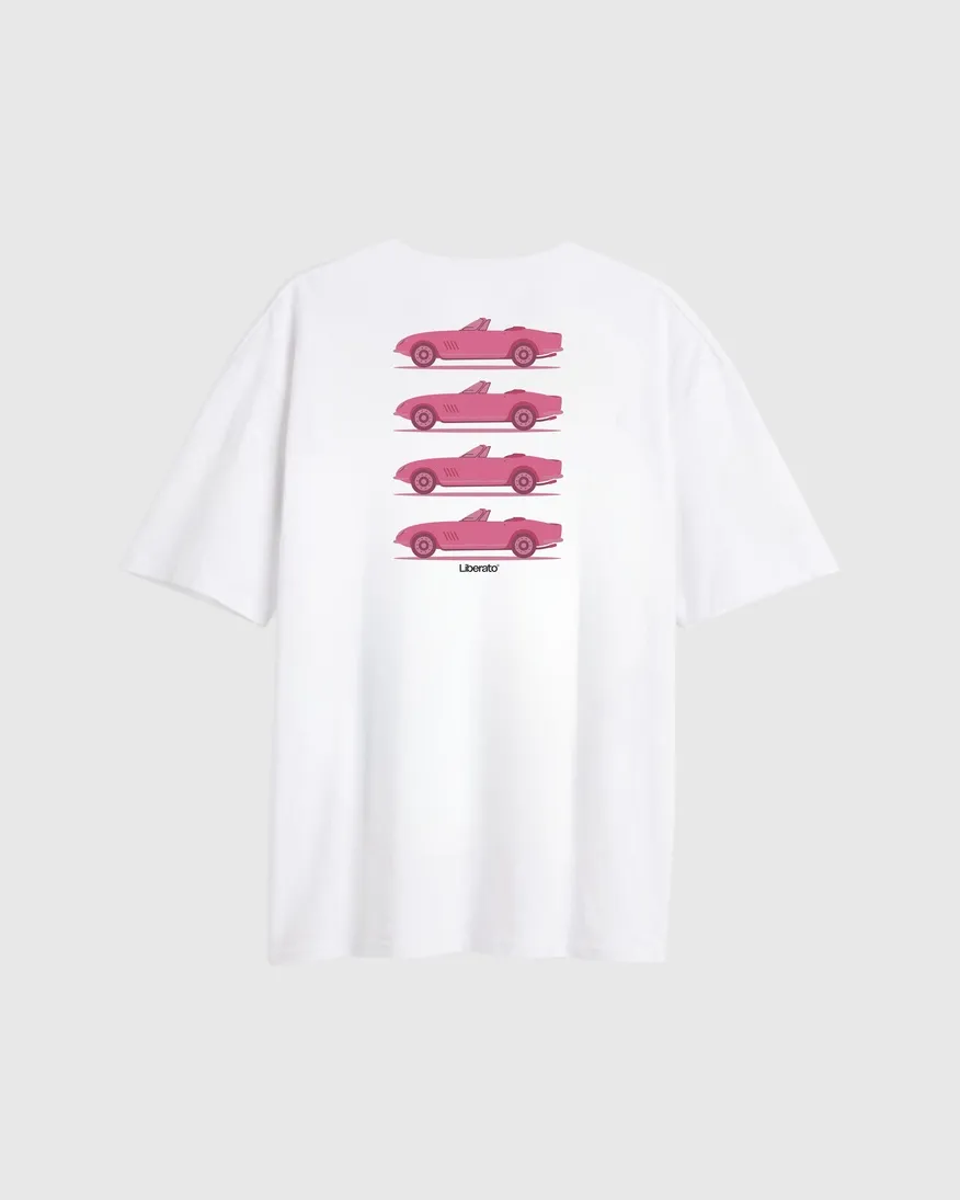 REMERA LIBERATO OVERSIZE MARFIL PINK CLASSIC CAR