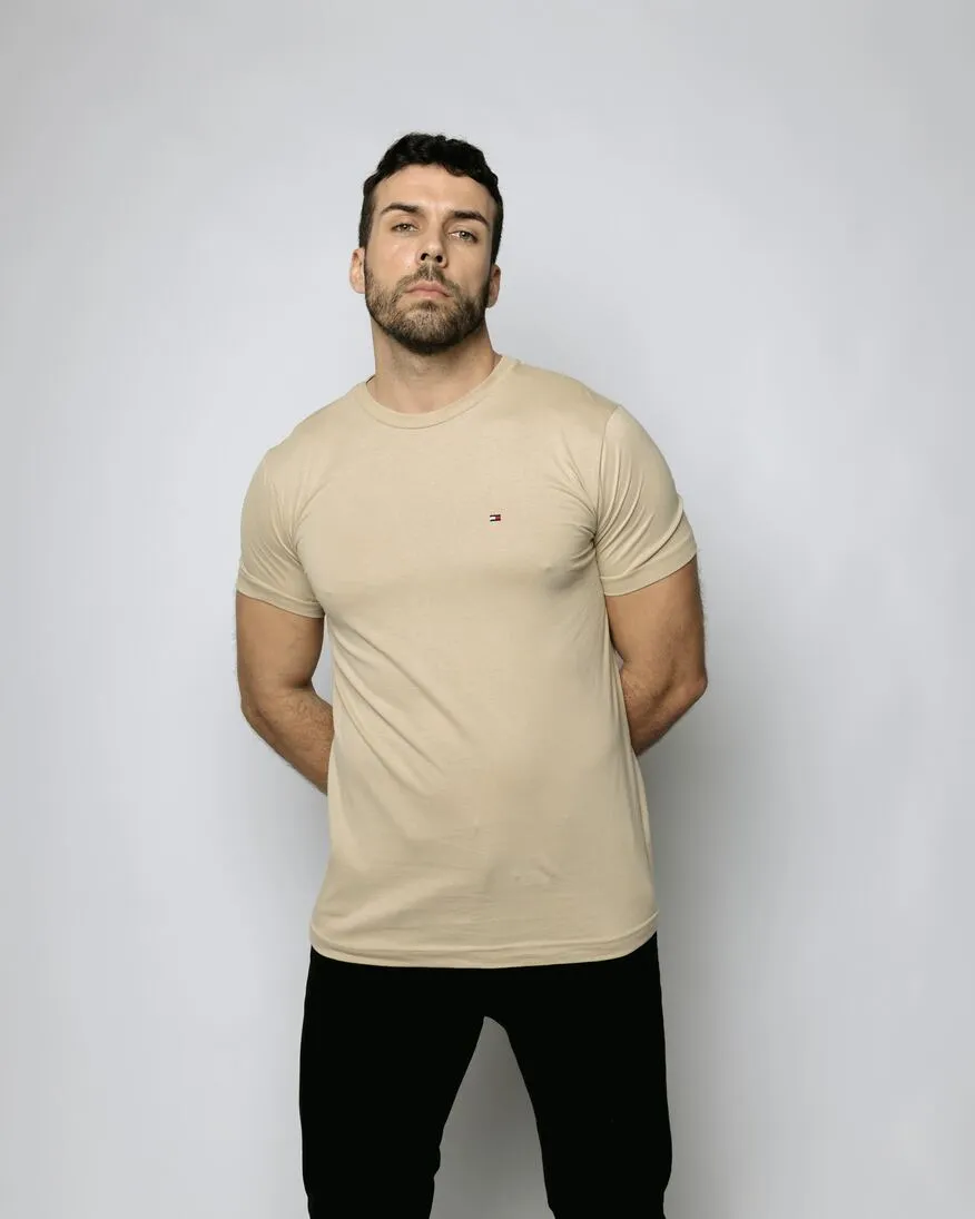 REMERA TOMMY HILFIGER BEIGE