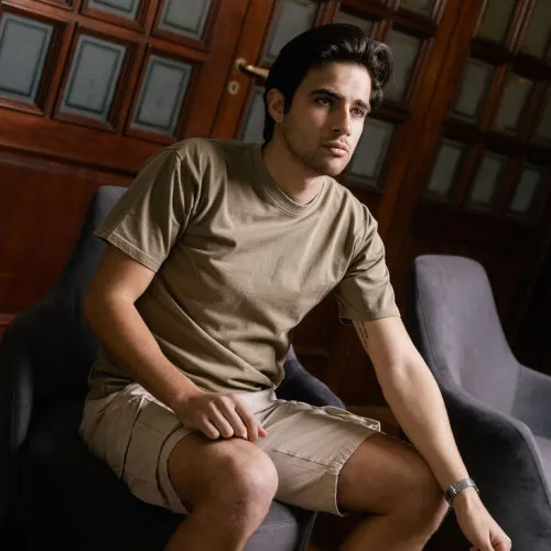 REMERA ABERCROMBIE REGULAR FIT PREMIUM TEE KAKHI