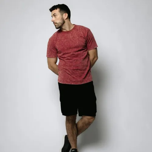 REMERA ABERCROMBIE REGULAR PREMIUM TEE BORDO JASPEADA