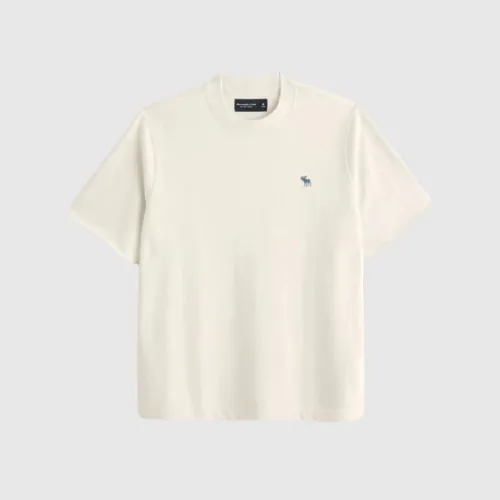 REMERA ABERCROMBIE REGULAR FIT BEIGE