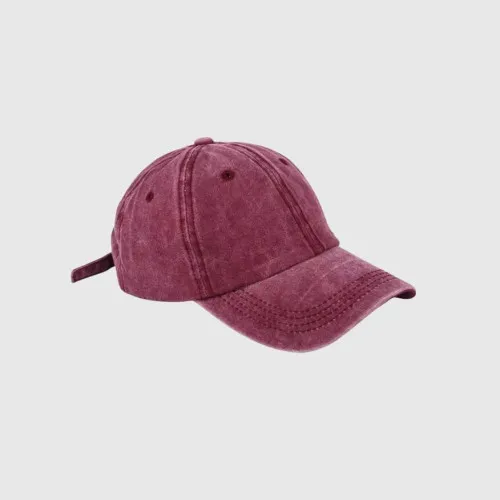 GORRA AH LAVADO BORDO