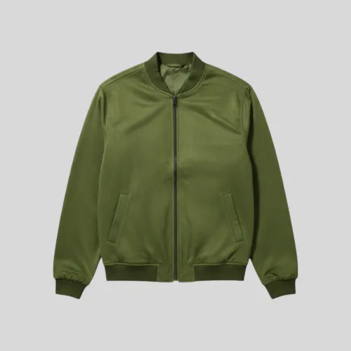 BOMBER JACKET LIBERATO BASICS GAMUZA VERDE