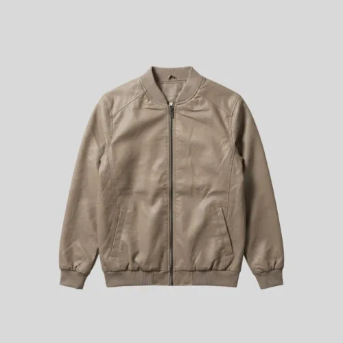 BOMBERJACKET LIBERATO ECO CUERO BEIGE