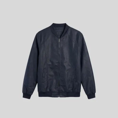 BOMBERJACKET LIBERATO ECO CUERO NEGRO