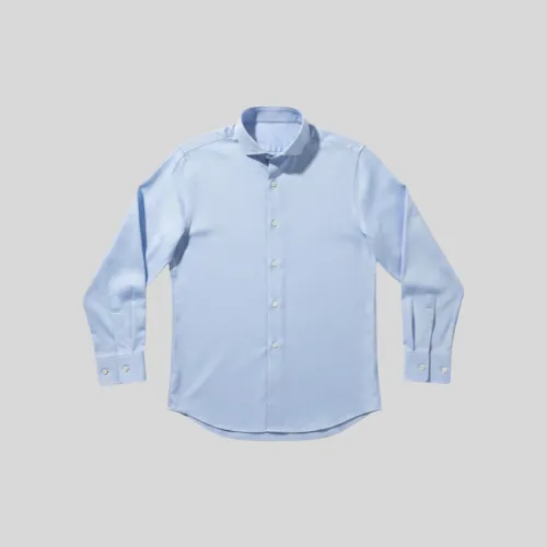 CAMISA LIBERATO BASICS MAO MANGAS LARGAS RAYAS CELESTES