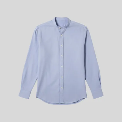 CAMISA LIBERATO CUELLO MAO MANGAS LARGAS CELESTE