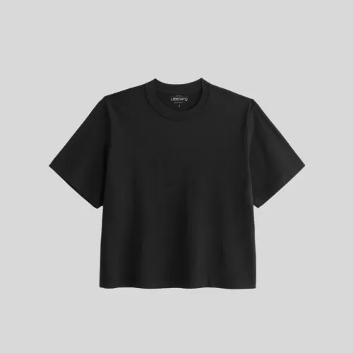 REMERA BOXY FIT PREMIUM 250GSM LIBERATO BASICS NEGRA