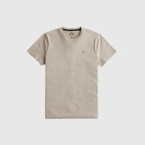 REMERA HOLLISTER REGULAR FIT BEIGE
