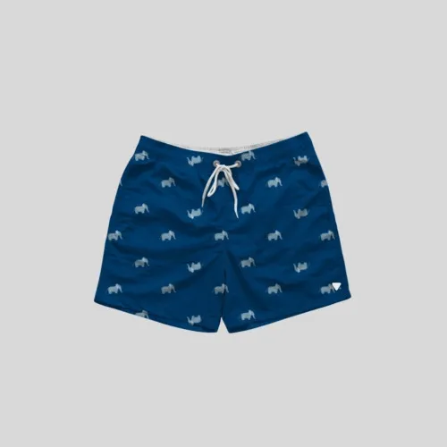 SHORT DE BAÑO AZUL ELEFANTES