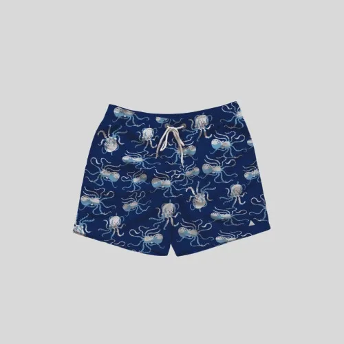 SHORT DE BAÑO LIBERATO BASICS AZUL MARINO PULPO