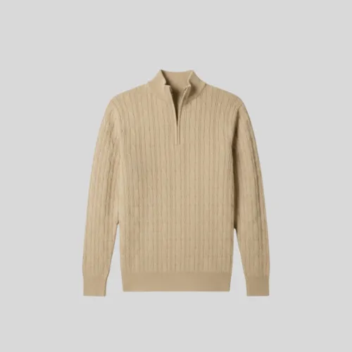 SWEATER MEDIO CIERRE LIBERATO BEIGE