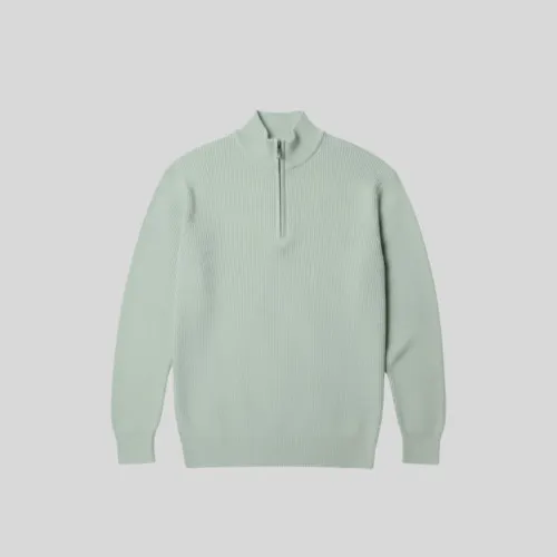 SWEATER MEDIO CIERRE LIBERATO  VERDE MENTA