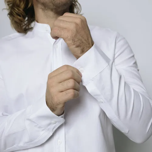 CAMISA LIBERATO BASICS MAO MANGAS LARGAS BLANCA