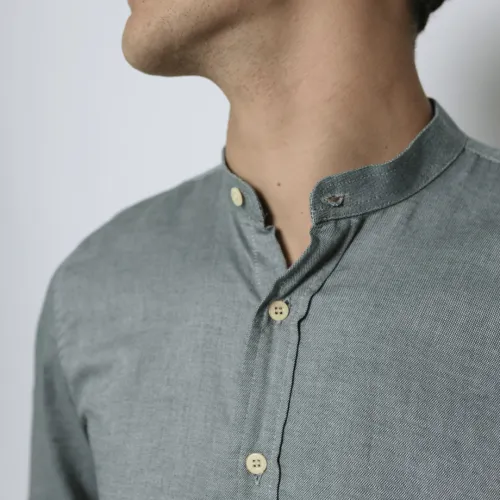 CAMISA LIBERATO BASICS MAO MANGAS LARGAS VERDE JASPEADO