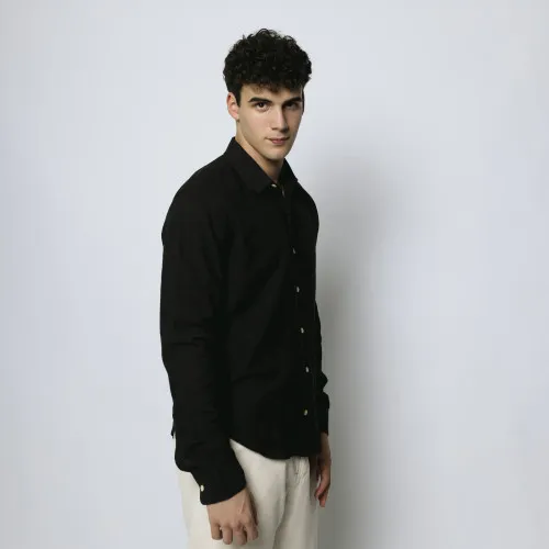 CAMISA LIBERATO MANGAS LARGAS NEGRA