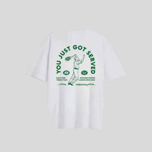 REMERA OVERSIZE PREMIUM 250 GSM LIBERATO BASICS  MARFIL YOU JUST GOT SERVED