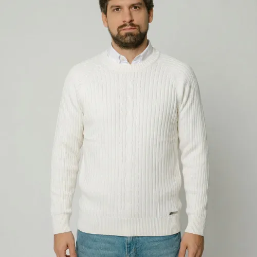 SWEATER LIBERATO CUELLO REDONDO BLANCO