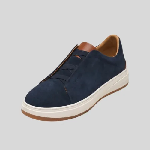 ZAPATO LIBERATO DE GAMUZA AZUL