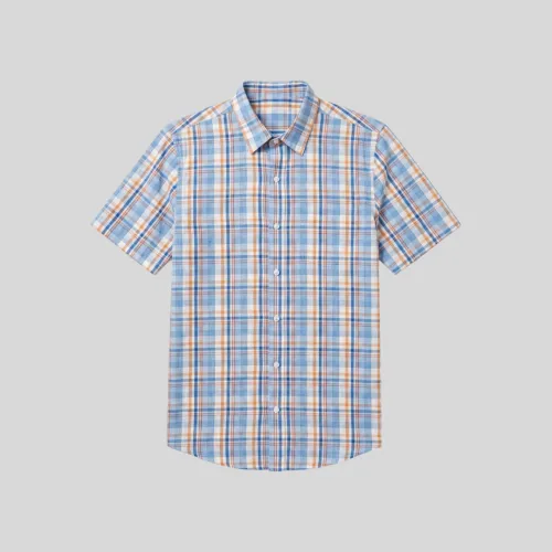 CAMISA LIBERATO BASICS MANGAS CORTAS CUADROS DE COLORES