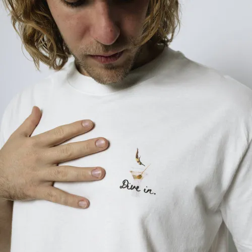 REMERA LIBERATO OVERSIZE MARFIL DIVE IN