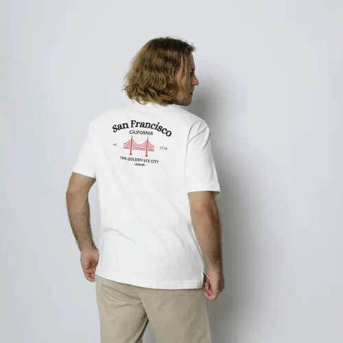 REMERA LIBERATO PREMIUM 250GSM OVERSIZE MARFIL SAN FRANCISCO