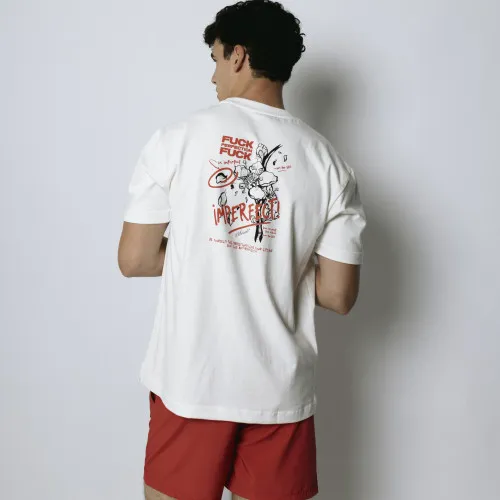 REMERA LIBERATO PREMIUM 250GSM OVERSIZE MARFIL IMPERFEC