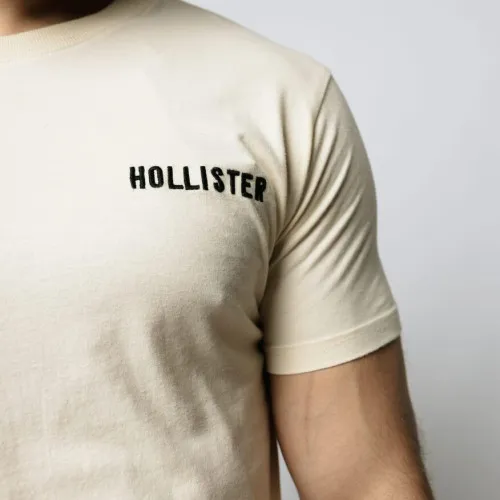 REMERA HOLLISTER REGULAR FIT BEIGE