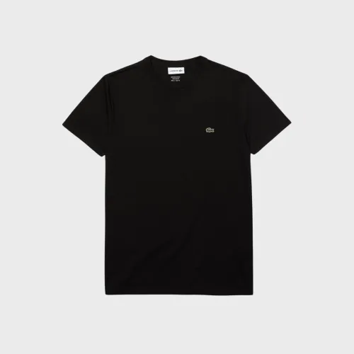 REMERA CUELLO REDONDO LACOSTE NEGRA
