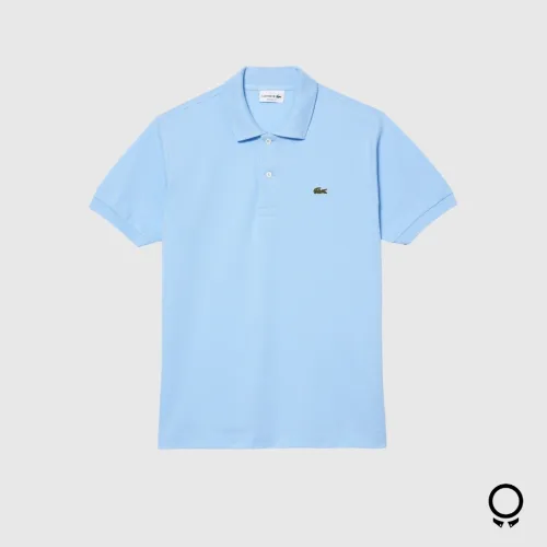 REMERA POLO LACOSTE CELESTE