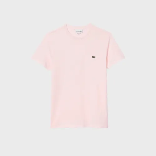 REMERA CUELLO REDONDO LACOSTE ROSADA