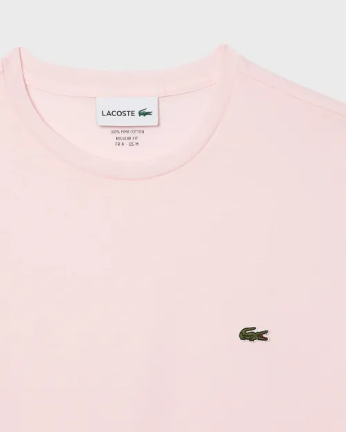 REMERA CUELLO REDONDO LACOSTE ROSADA