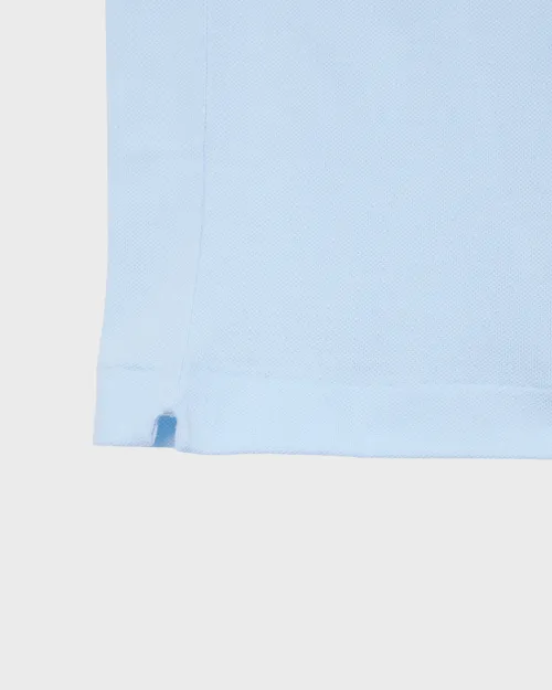 REMERA  CUELLO POLO LACOSTE CELESTE