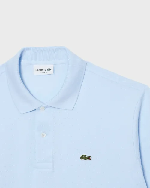 REMERA  CUELLO POLO LACOSTE CELESTE