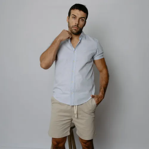 BERMUDA CON GOMA LIBERATO BASICS BEIGE