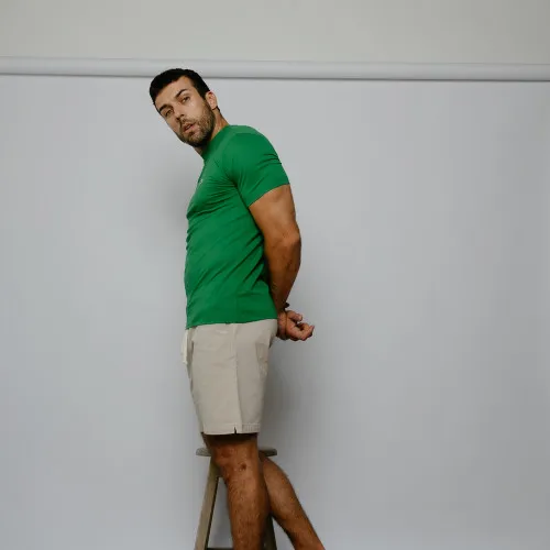 BERMUDA CON GOMA LIBERATO BASICS BEIGE