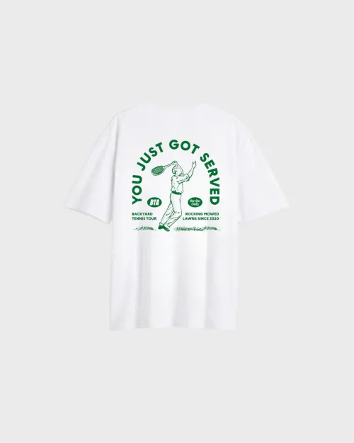 REMERA OVERSIZE PREMIUM 250 GSM LIBERATO BASICS  MARFIL YOU JUST GOT SERVED