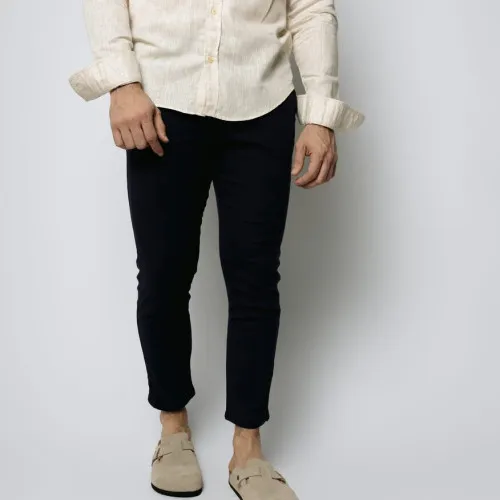 PANTALON DE LINO LIBERATO BASICS CON GOMA AZUL