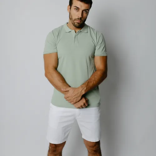 REMERA LIBERATO BASICS CUELLO POLO VERDE