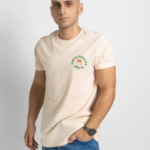 REMERA LIBERATO BASICS REGULAR FIT BEIGE SANTA BARBARA WELLNESS CLUB