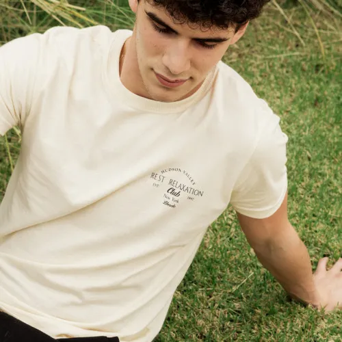 REMERA LIBERATO BASICS REGULAR FIT  BEIGE RELAXATION