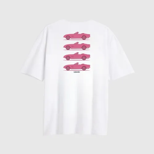 REMERA LIBERATO OVERSIZE MARFIL PINK CLASSIC CAR