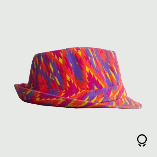 SOMBRERO LIBERATO FUCSIA CON LILA